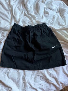 Nike Black Athletic Shorts with White Logo